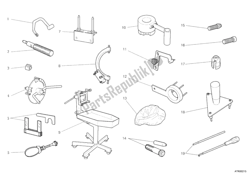 Alle onderdelen voor de Werkplaatsgereedschap, Motor I van de Ducati Multistrada 1200 S Touring USA 2010 Alle onderdelen voor de Werkplaatsgereedschap, Motor I van de Ducati Multistrada 1200 S Touring USA 2010